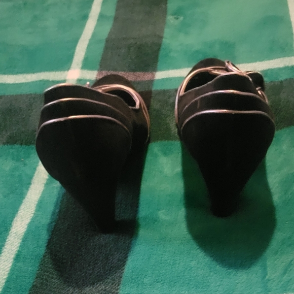 WOMENS BEACON REFLECTIONS HEEL PUMPS BLACK WITH BOW SIZE 8.5 - Picture 7 of 12